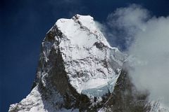 28 Muztagh Tower Summit Area Close Up From Baltoro Glacier On Trek From Goro II to Concordia